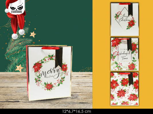 Sacchetto regalo stella di natale S Cod. XT2363