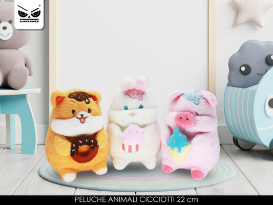 Peluche round animal 22 cm Cod. ST6580