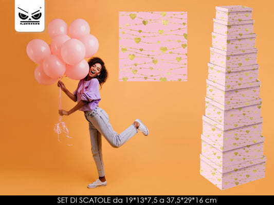 Scatola regalo cuori oro 3/10