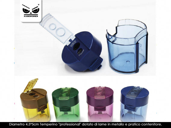 Temperino professional 2 fori 4 colori Cod. ST3988