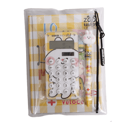 Diario 12 mesi TU Zoo 4 colori con penna e calcolatrice