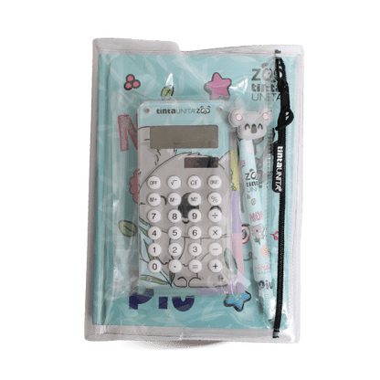 Diario 12 mesi TU Zoo 4 colori con penna e calcolatrice