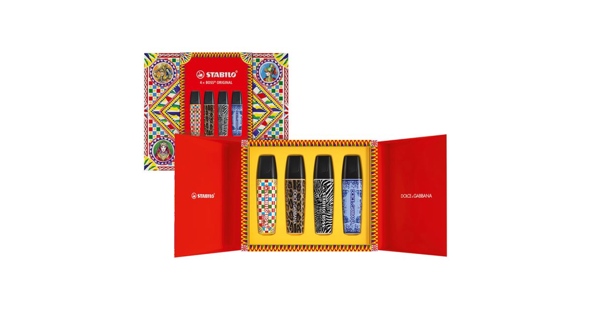 Set 4 evidenziatori Stabilo BOSS Dolce & Gabbana Cod. 70/4 - 1 - 102 - 1